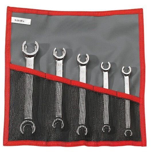 Facom 43.JE5T Flare-Nut Wrench Set Of 5- 7 to 19 mm in Pouch
