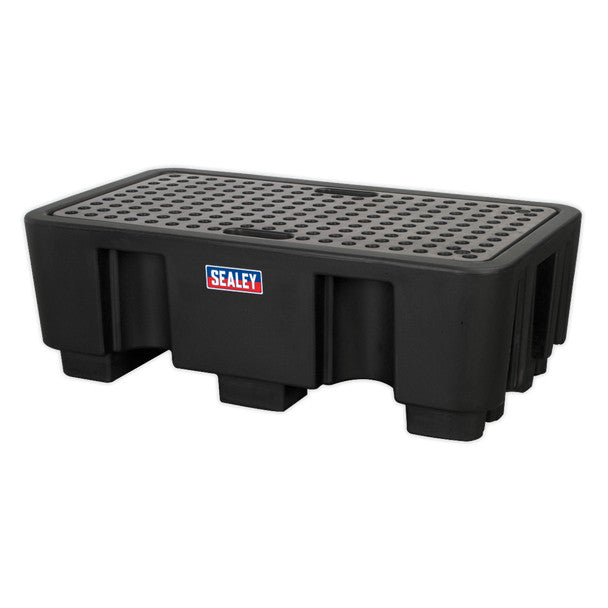 Sealey DRP17 2 Drum Polyethylene Barrel Bund/Spill Pallet 1300 x 750 x 440mm
