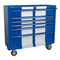Sealey AP41206BWS Premier™ Retro Style Wide Rollcab 6 Drawer - Blue with White