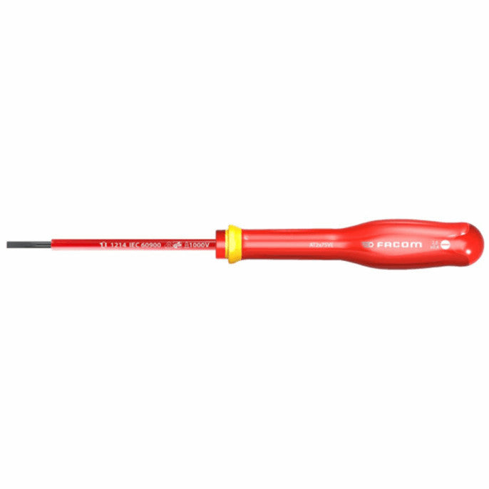 Facom AT2.5X75VE Protwist VDE Insulated Screwdriver Slotted 2.5 x 75mm