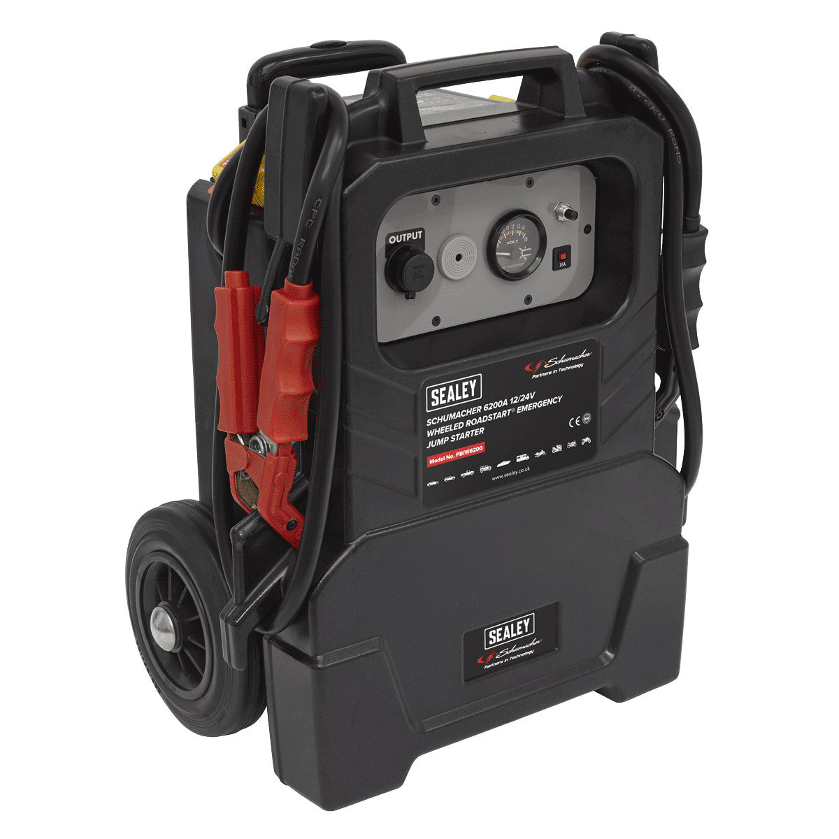 Sealey PBIW6200 Schumacher Wheeld RoadStart Emergency Jump Starter 12/24V 1500h