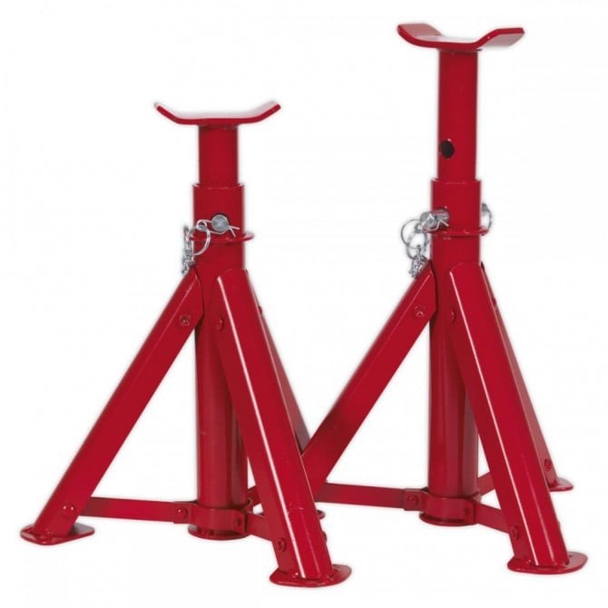 Sealey AS2000F Folding Type Axle Stands (Pair) 2 Tonne Capacity per Stand