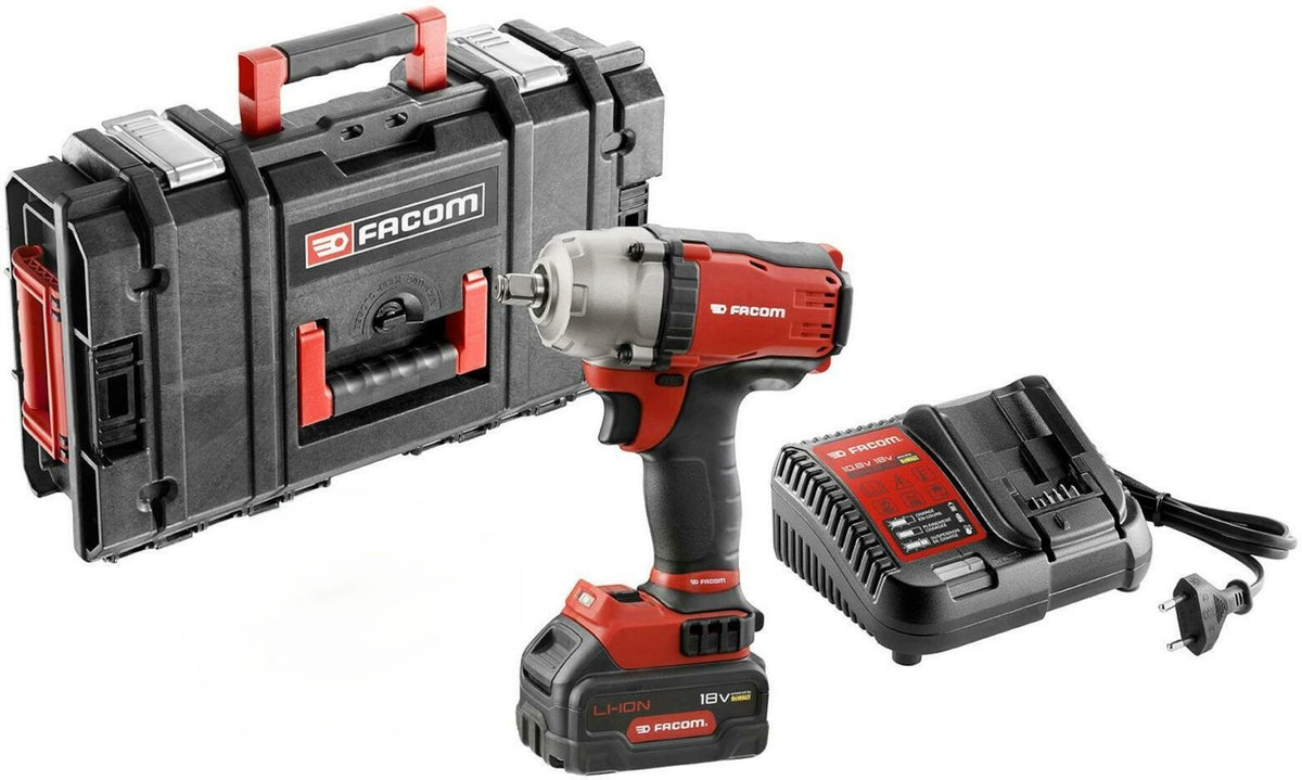 Facom FCF894P1- 18V Cordless Impact Wrench 1/2" Drive 813Nm-1 x Battery
