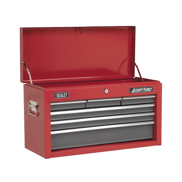 Sealey AP2201BB American PRO Topchest 6 Drawer - Red/Grey