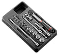 Facom MOD.J161-212U 16 Piece Imperial Bi-Hexagon (12-Point) Socket Set In Module