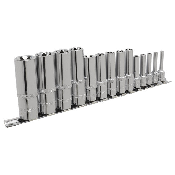 Sealey AK6114 TRX-Star* Deep Socket Set 1/4", 3/8" & 1/2"Sq Drive E4-E24 14pc