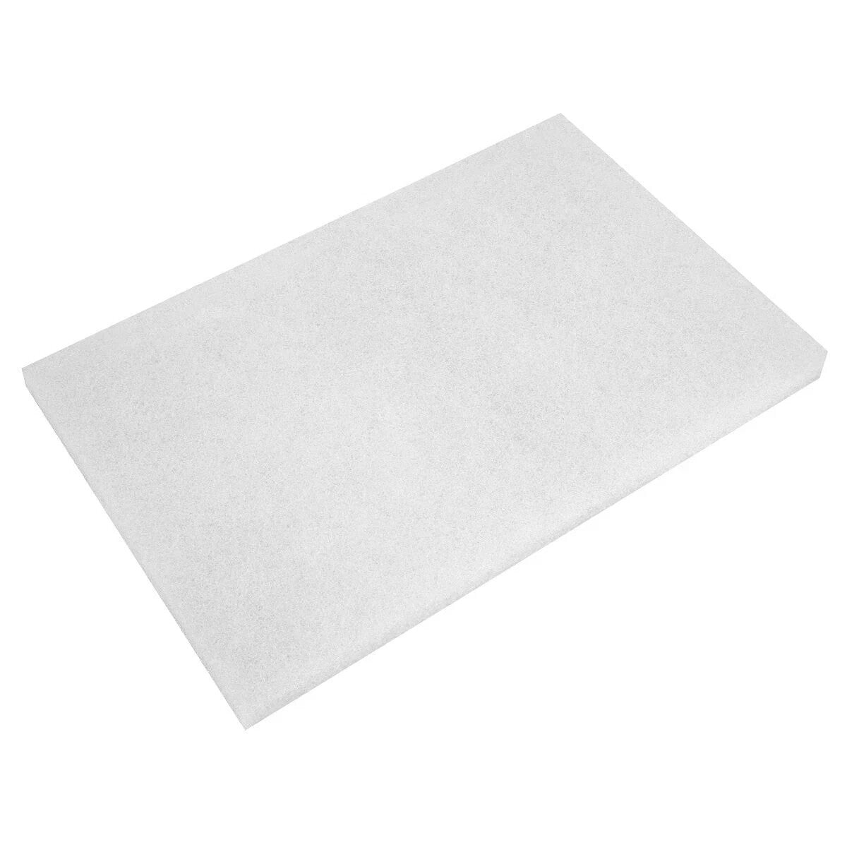 PACK OF 5 White Polishing Pads 12 x 18 x 1"-Sealey WPP1218