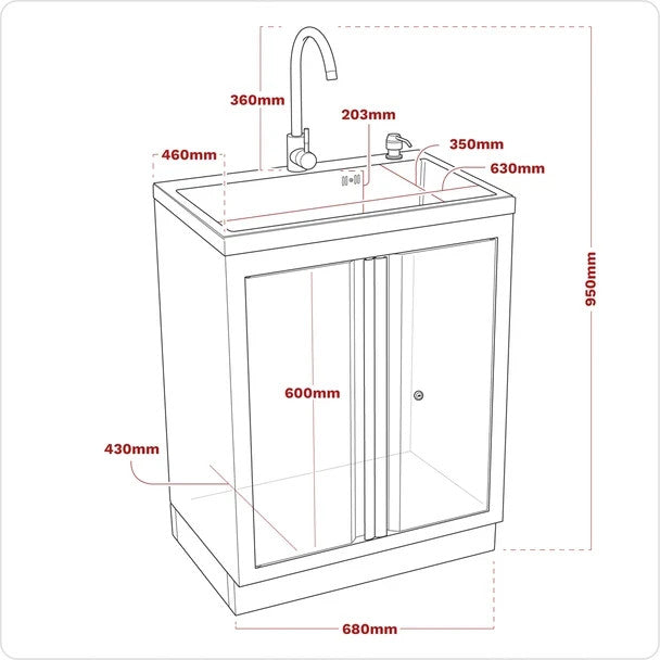 Sealey APMS67 Superline PRO® Modular Sink Unit 680mm