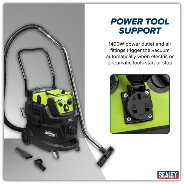 Sealey PC400MA M Class Dust-Free Industrial Wet & Dry Vacuum Cleaner 40L