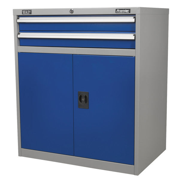 Sealey API8810 Premier Industrial™ Industrial Cabinet with 2 Drawers & 1 Shelf