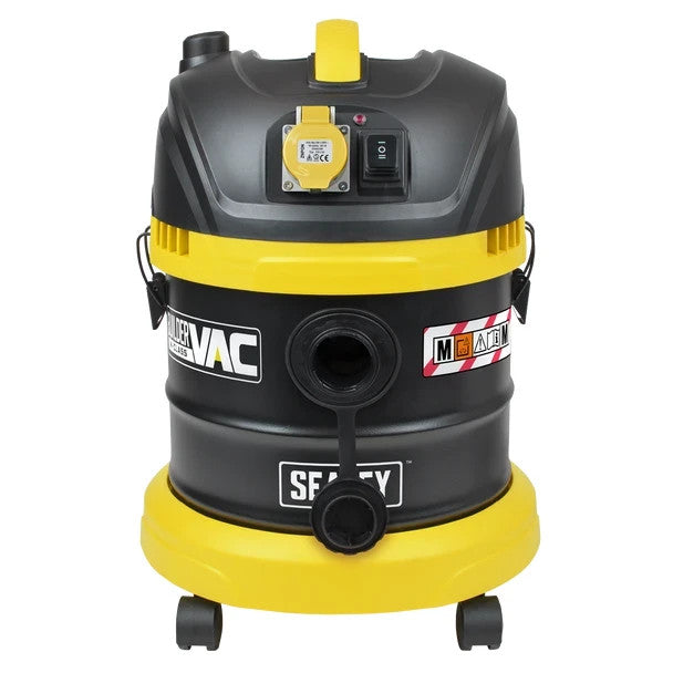 Sealey PC150BV110V BuilderVac Wet & Dry Vacuum Cleaner 15L Stainless Steel Drum