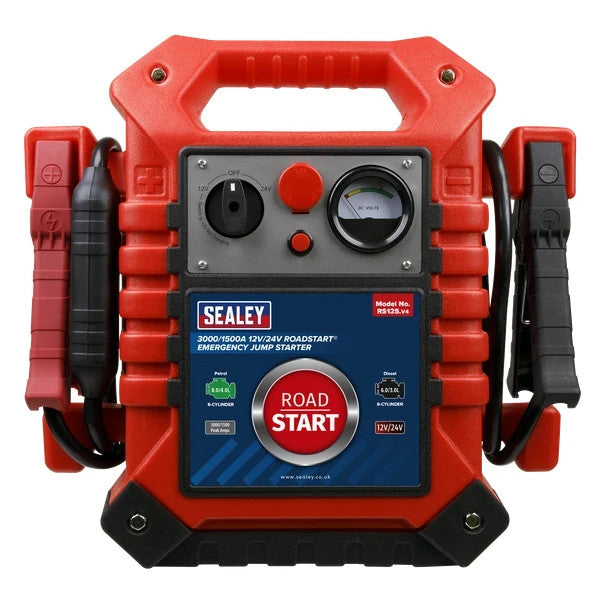 Sealey RS125 RoadStart® 12/24V Emergency Jump Starter 3000/1500 Peak Amps
