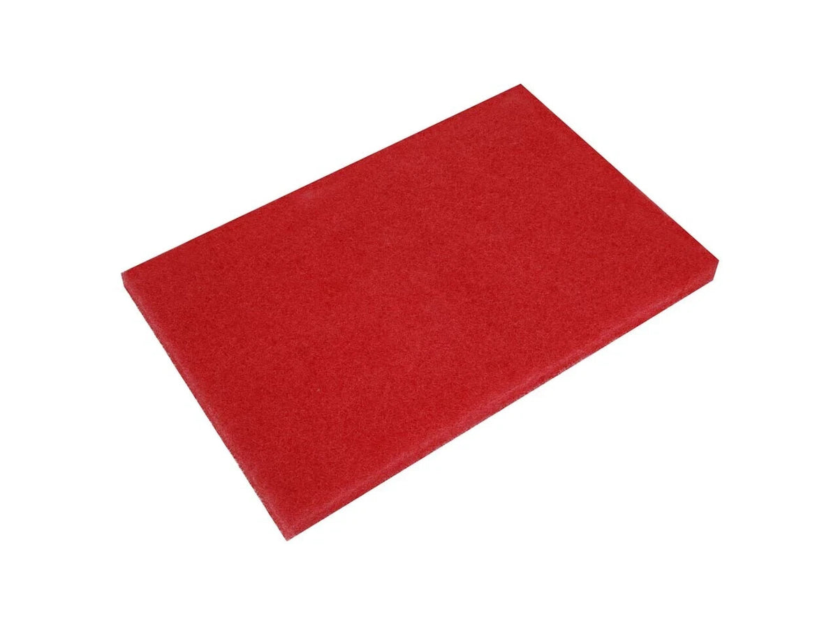 PACK OF 5-Red Buffing Pads 12" x 18" x 1"-Sealey RBP1218