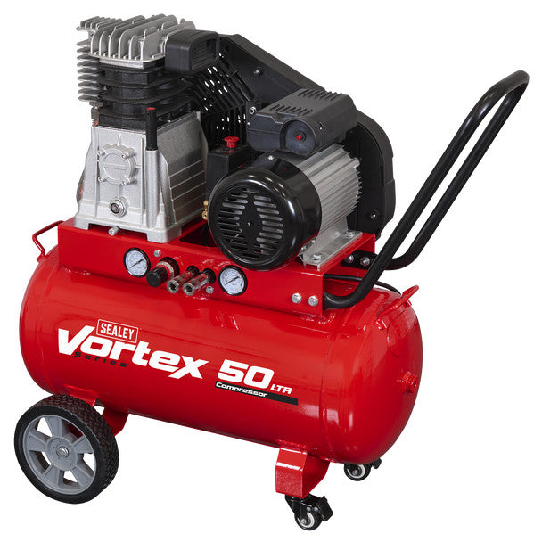Sealey SAC1503B 50L Belt Drive Air Compressor with Cast Cylinders & Wheels 3.5hp