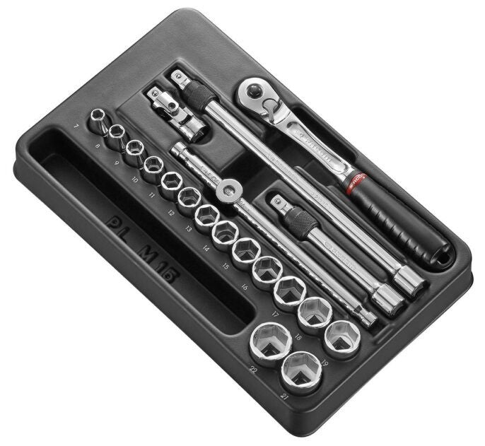 Facom MOD.JL171-36 3/8″ Drive 20 Piece Hexagon (6-Point) Socket Set In Module
