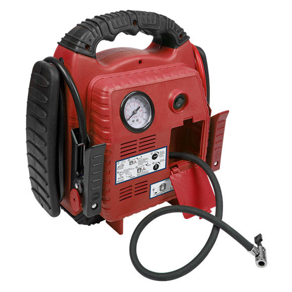 Sealey RS132 12V RoadStart® Emergency Jump Starter with Air Compressor 900 Peak