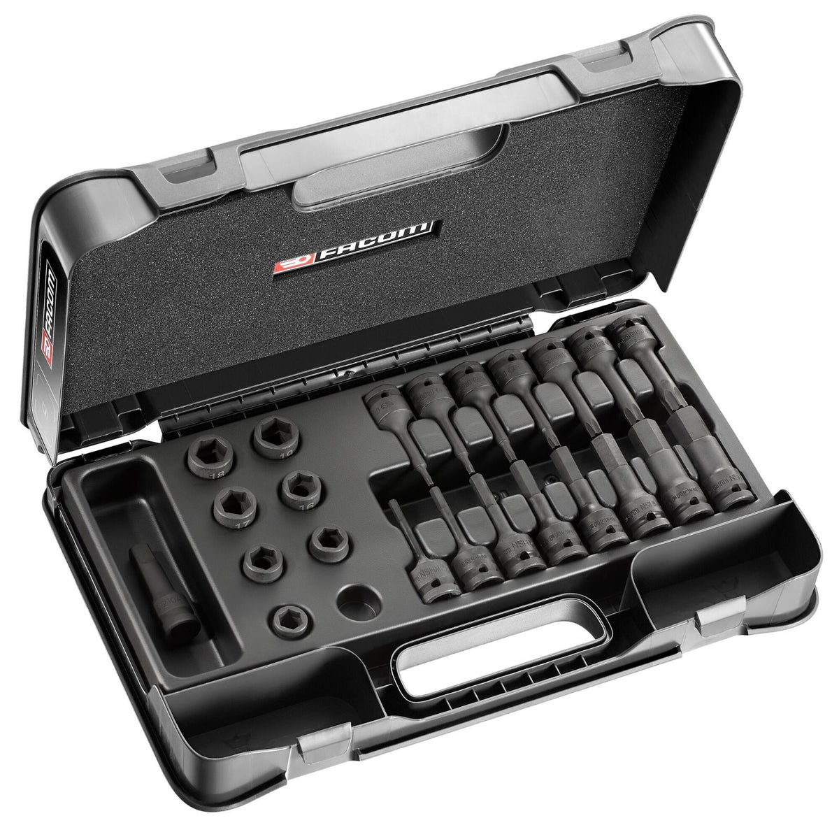 Facom NSS.J23 Stubby Impact Socket Set   23 Piece 1/2″ Drive Metric Hex (6PT)