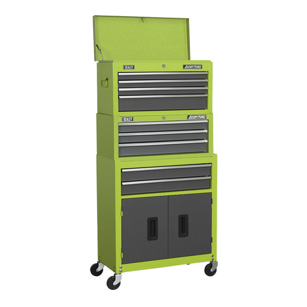Sealey AP2200BBHVSTACK American PRO® Topchest, Mid-Box Tool Chest & Rollcab