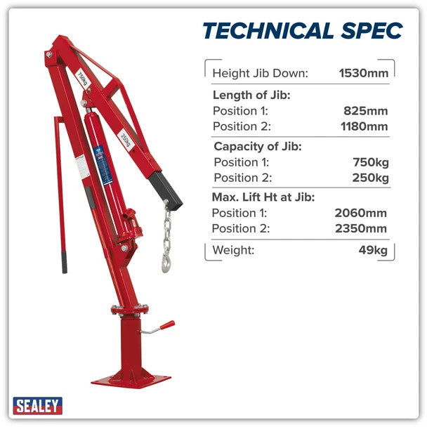Sealey SSC750 Static Mounted Crane 750kg