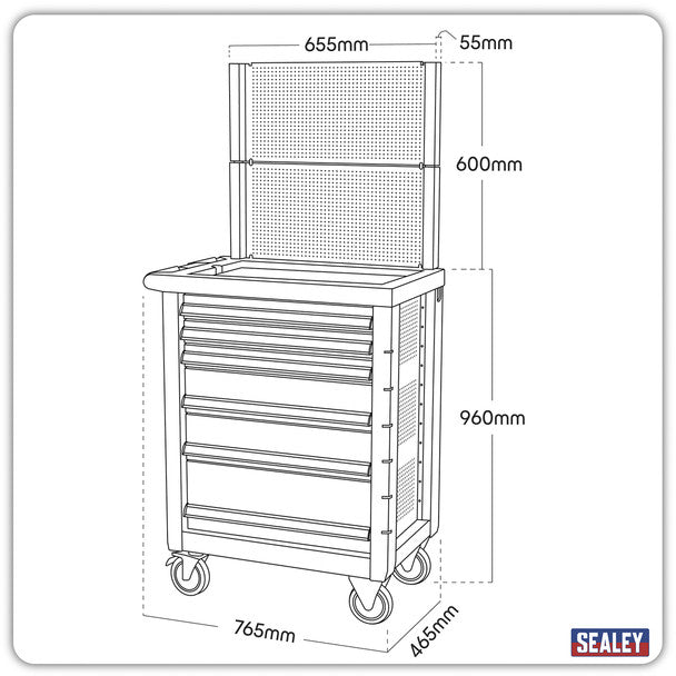 Sealey AP2406 Premier™ Rollcab 6 Drawer