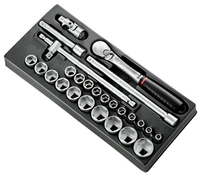 Facom MOD.SL161-46 - 26pc 1/2" Square Drive Metric 6pt Socket Module + SL.161