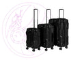 Dellonda DL10 Lightweight ABS Luggage Set 3pc - Black