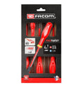 Facom AT4VEPB 4 Piece ProTwist Insulated Slotted & Pozi Screwdriver Set