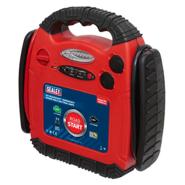 Sealey RS131 12V Emergency Jump Starter 900 Peak Amps