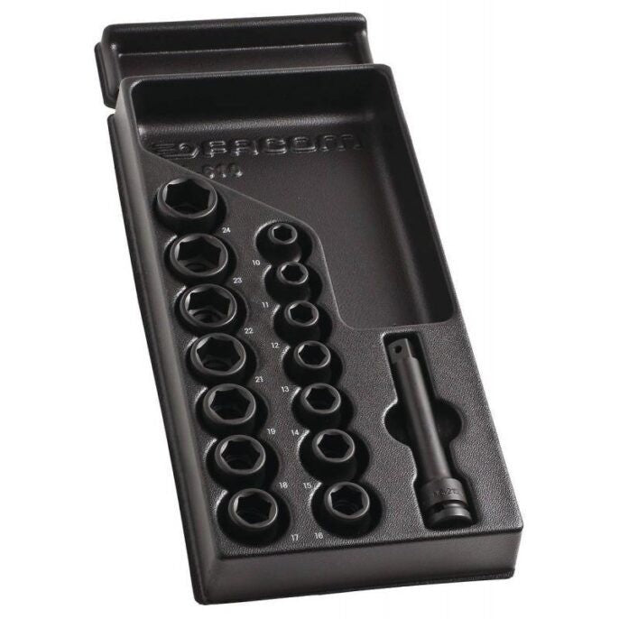 Facom MOD.NS1 15 Piece Metric Impact Socket Set Module Supplied in Plastic Mod