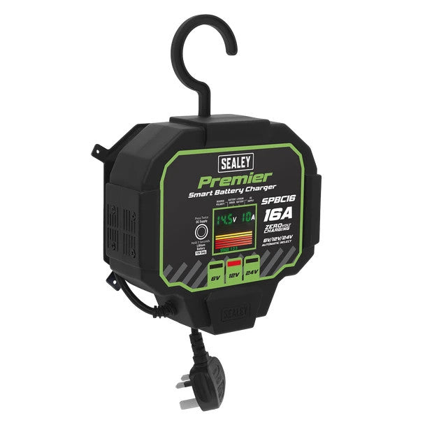 Sealey SPBC16 Premier Fully Automatic Battery Charger & Maintainer 16A