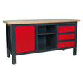 Sealey AP1905B Workbench with 3 Drawers, 1 Cupboard & Open Storage