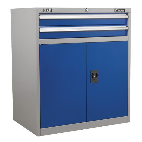 Sealey API8810 Premier Industrial™ Industrial Cabinet with 2 Drawers & 1 Shelf