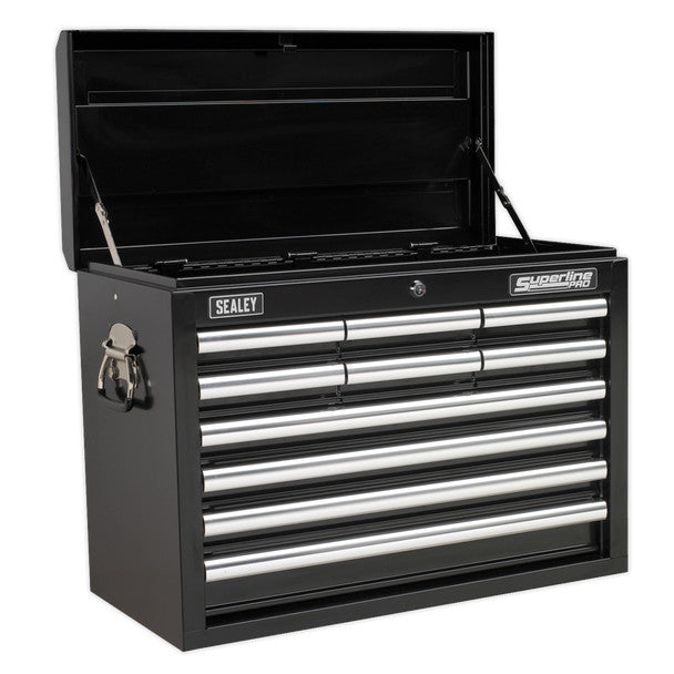 Sealey AP33109BCOMBO Superline PRO Topchest 10 Drawer with 140pc Tool Kit-Black