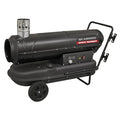 Sealey ABI1000 Space Warmer® Indirect Kerosene/Diesel Heater Wheels 102,000BTU
