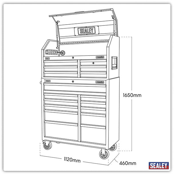 Sealey AP41BESTACK Superline PRO Tool Chest Combination with 17 Drawers