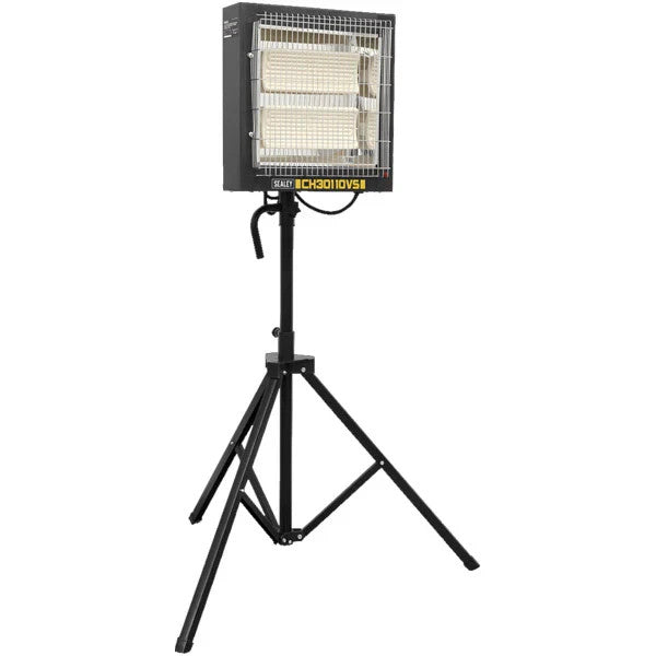 Sealey CH30110VS Ceramic Heater with Tripod Stand 1.2/2.4kW - 110V