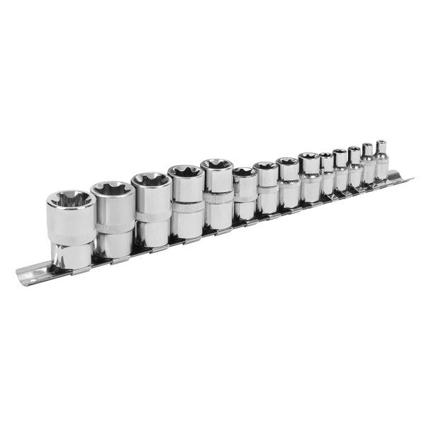Sealey Siegen S01265- TRX-Star* Socket Set E4-E24 1/4", 3/8" & 1/2"Sq Drive 14pc