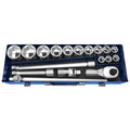 Expert by Facom E194683 18 Piece 3/4″ Drive Hexagon Socket Set 19-55mm