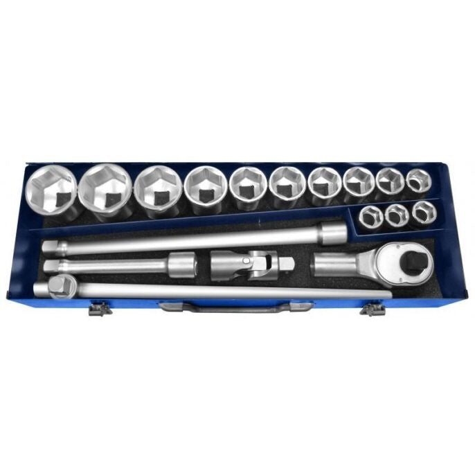 Expert by Facom E194683 18 Piece 3/4″ Drive Hexagon Socket Set 19-55mm