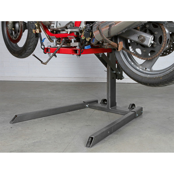 Sealey MCL500 Single Post Hydraulic Portable Motorcycle Lift 450kg Capacity
