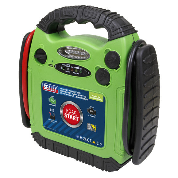 Sealey RS1322HV 12V RoadStart Emergency Jump Starter with Air Compressor