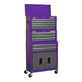 Sealey AP2200BBCPSTACK American PRO® Topchest, Mid-Box Tool Chest & Rollcab