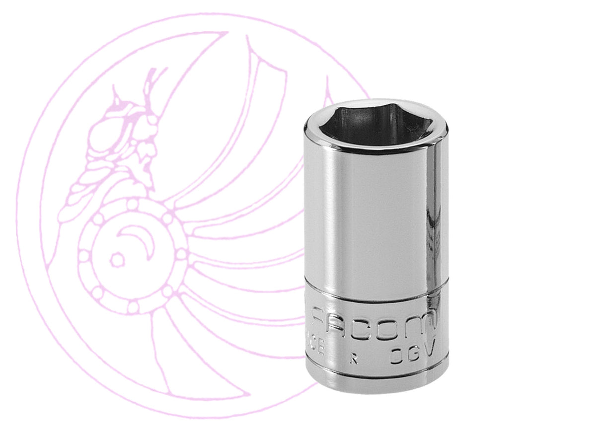 Facom R.7/32 1/4" Drive 7/32 AF Chrome 6-Point Socket