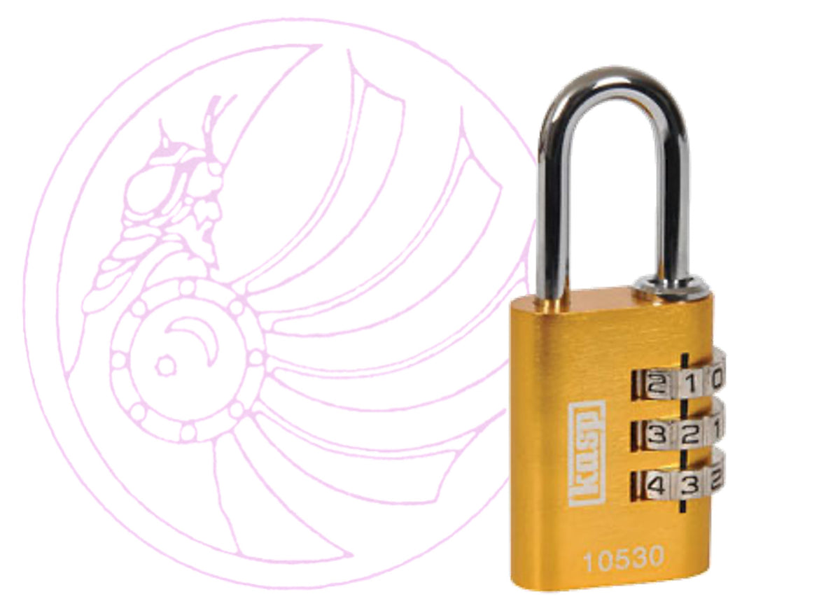 Kasp K10530YELD Aluminium Combination Padlock 30mm Yellow