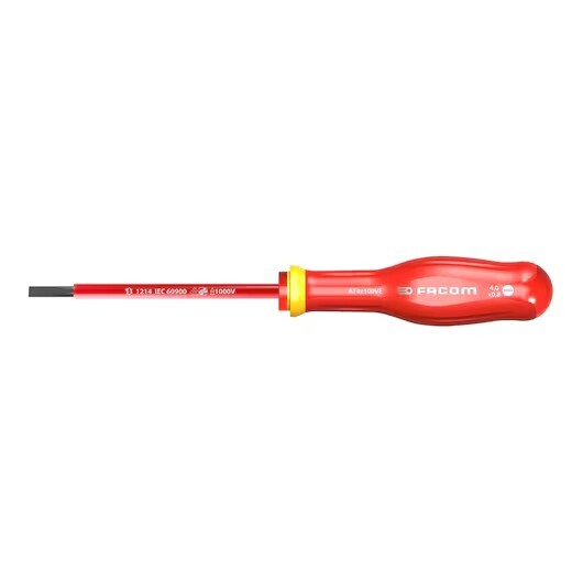 Facom AT4X100VE Insulated Screwdriver PROTWIST 1000V Insulated Screwdriver