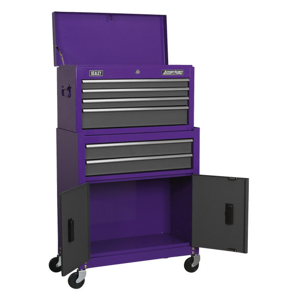 Sealey AP2200BBCP American PRO® Topchest & Rollcab Combination 6 Drawer