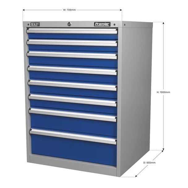 Sealey API7238 Premier Industrial™ Cabinet 8 Drawer
